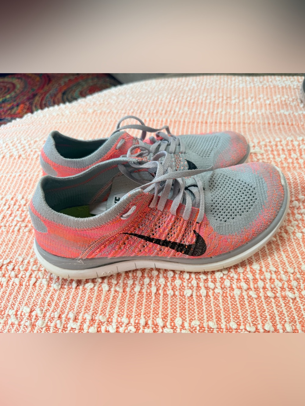 Nike Free RN Flyknit 2018 Shoes Womens 9.5 Crimson Pulse Running Athletic